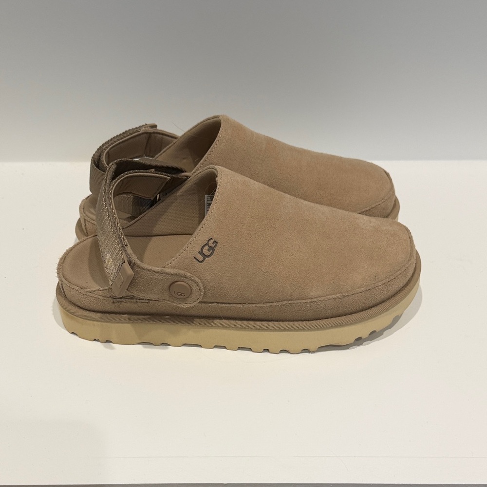 UGG Women's Tan Suede Slip-On Clogs